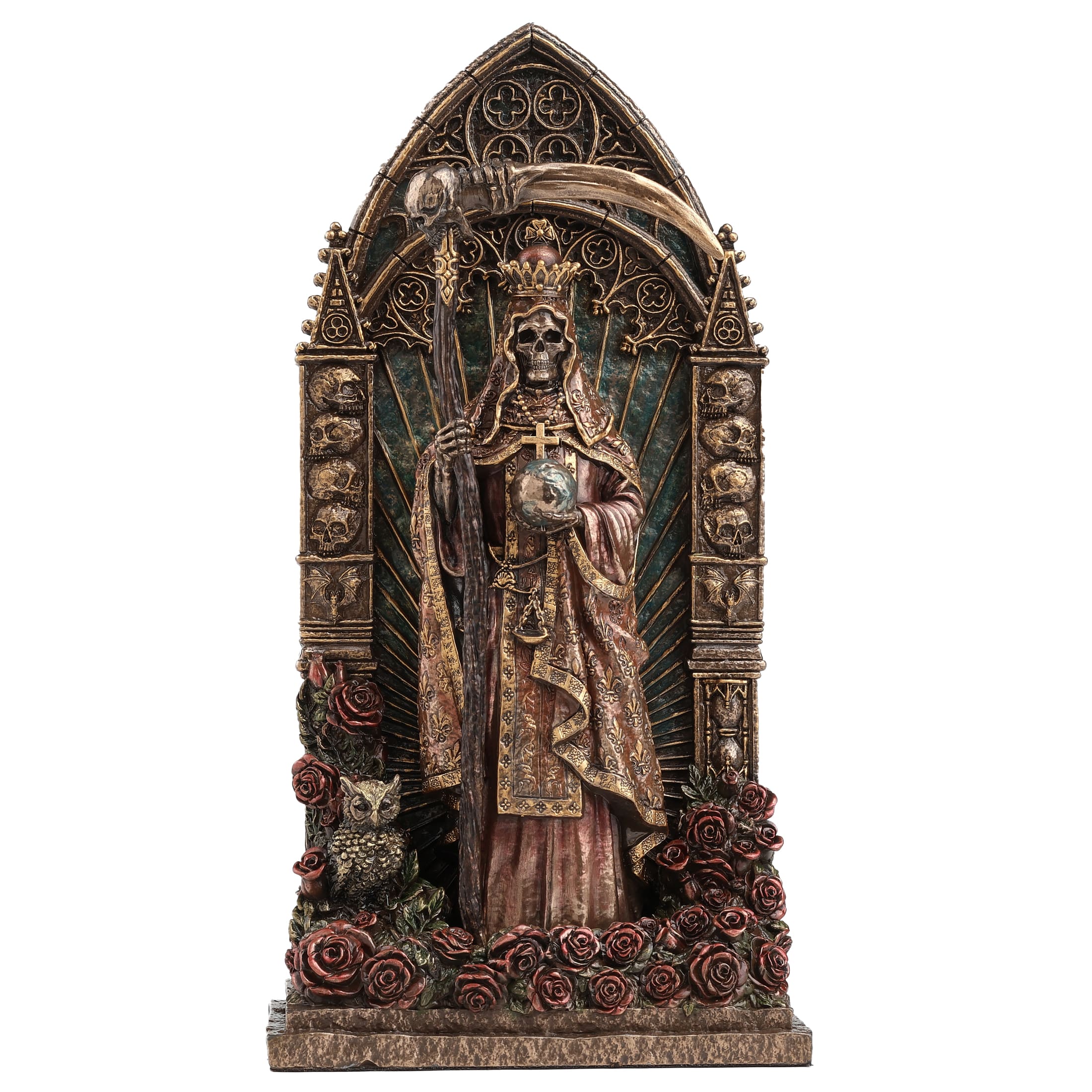 Santa Muerte Βωμός – Άγαλμα με μπρονζέ φινίρισμα Veronese Design, 23,5 cm
