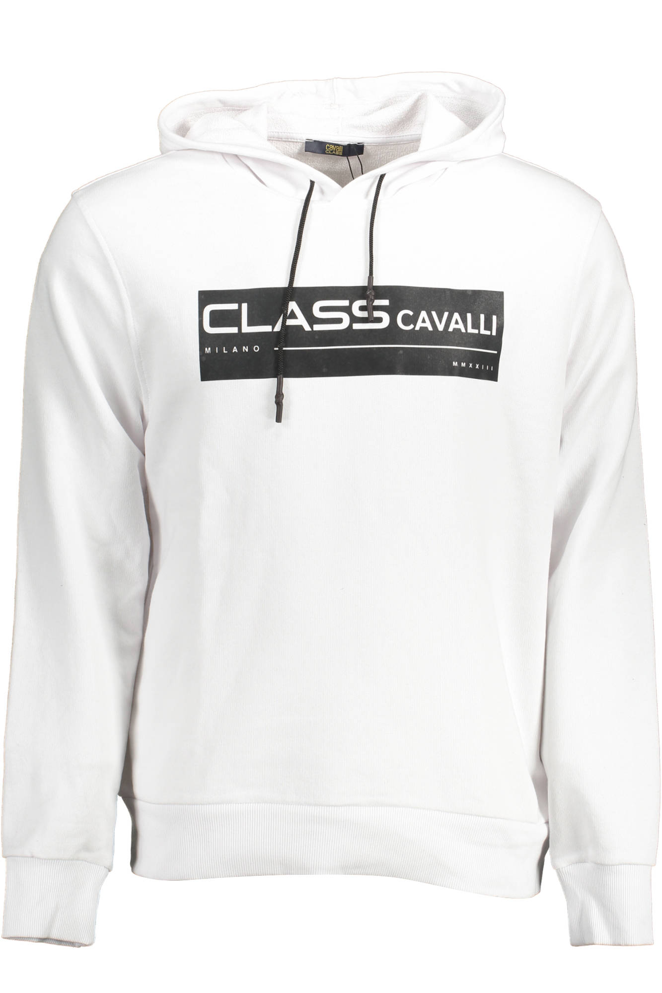 Φούτερ με κουκούλα CAVALLI CLASS για άνδρες – Λευκό
