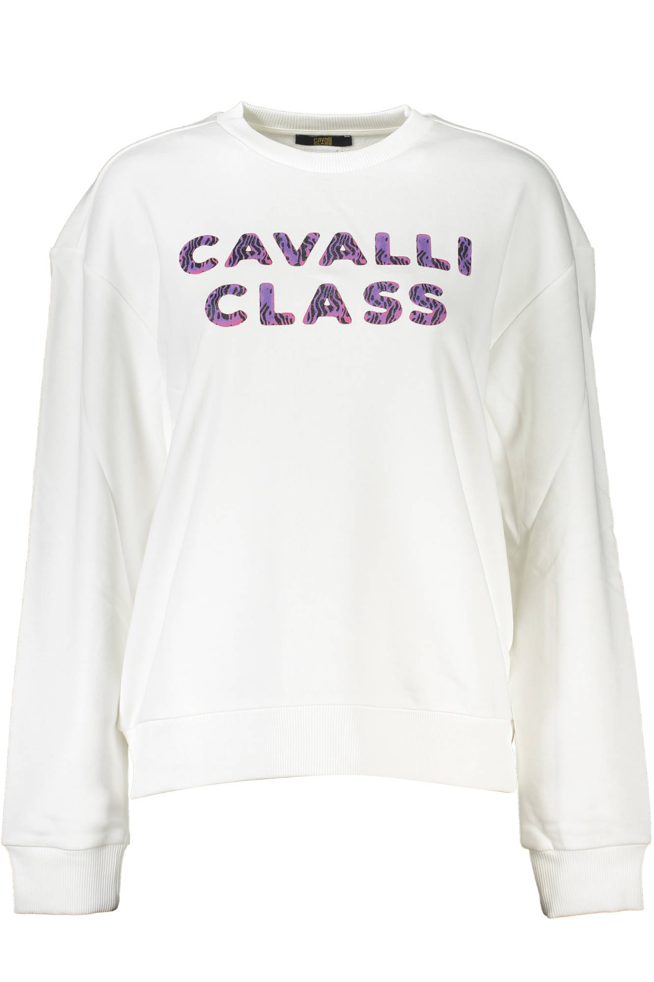 Φούτερ με κουκούλα CAVALLI CLASS για γυναίκες – Λευκό