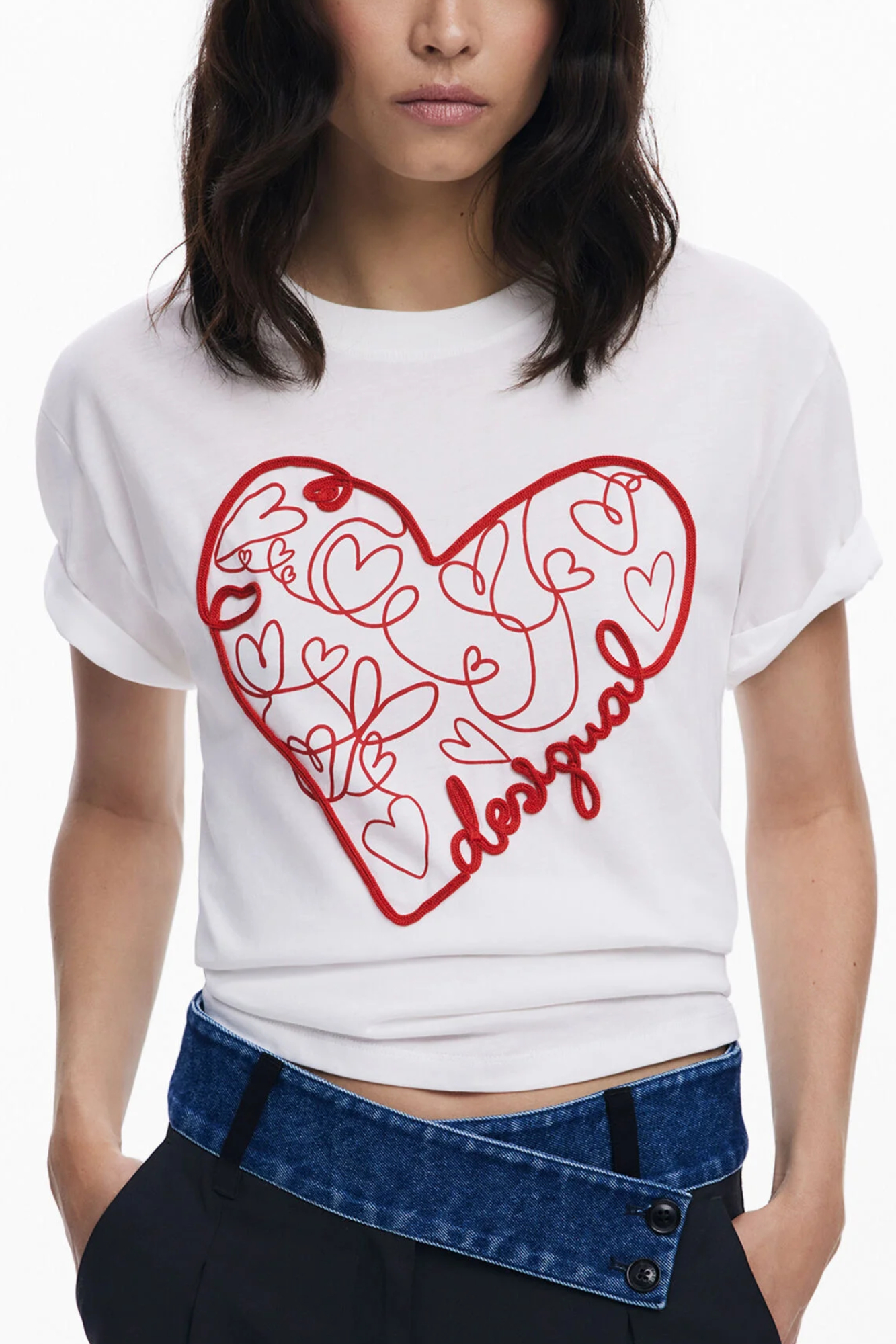 T-shirt DESIGUAL για γυναίκες – Λευκό