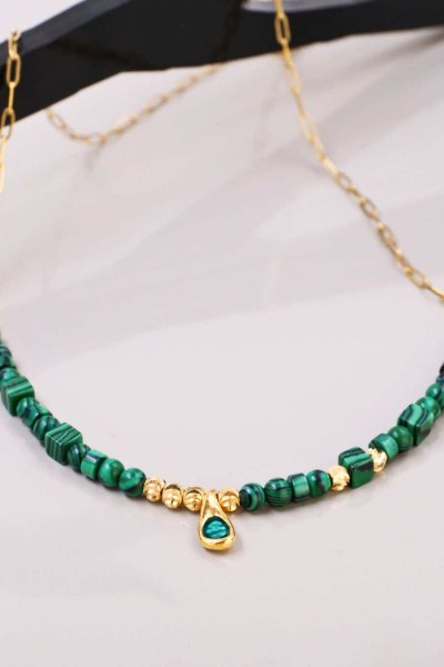 Κολιέ Toolittle – Malachite Jewel: Χειροποίητο