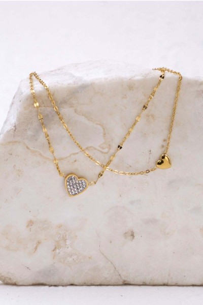 Βραχιόλι Toolittle – Stainless Steel Jewelry: Διπλό με Καρδιές