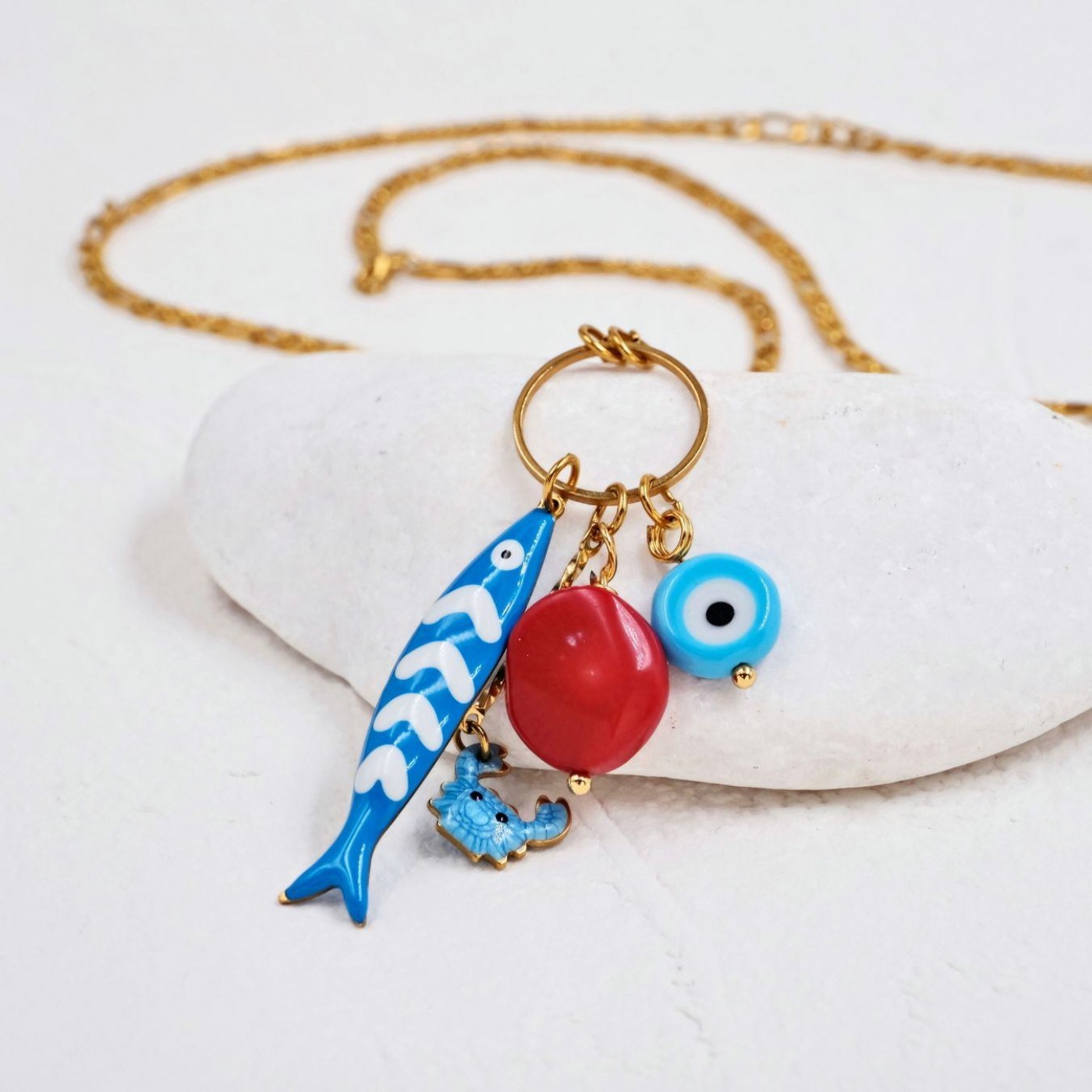 Κολιέ Toolittle – Stainless Steel Jewelry: Tropical Sea Life- Blue