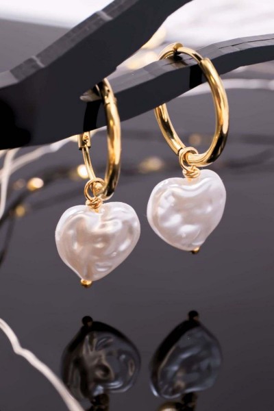 Σκουλαρίκια Toolittle – Pearl Heart– Διαχρονική Κομψότητα