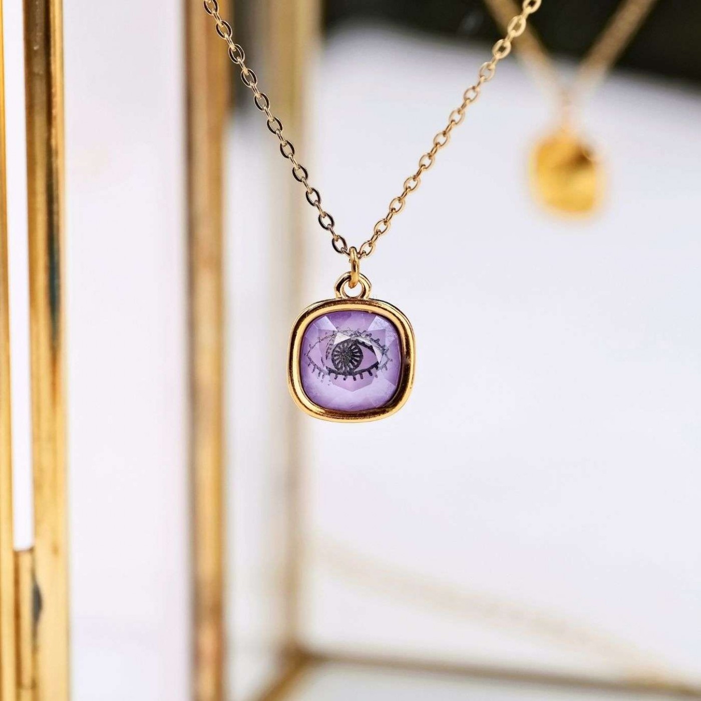 Κολιέ Toolittle – Xειροποίητo: Κρύσταλλο Swarovski με Χάραξη Μάτι