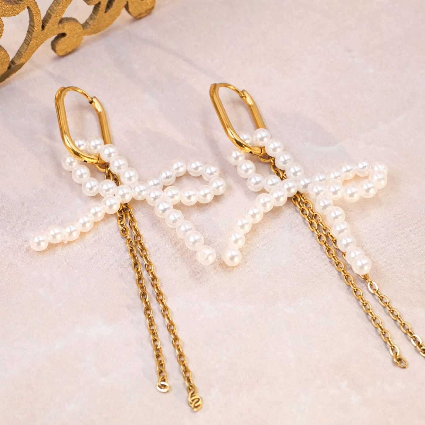 Σκουλαρίκια Toolittle – Inox Pearl Bow