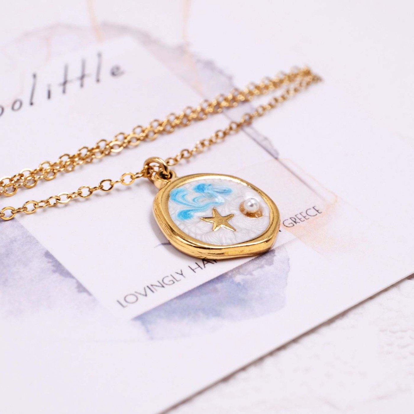 Κολιέ Toolittle – Stainless Steel Jewelry: Mother of Pearl – Starfish