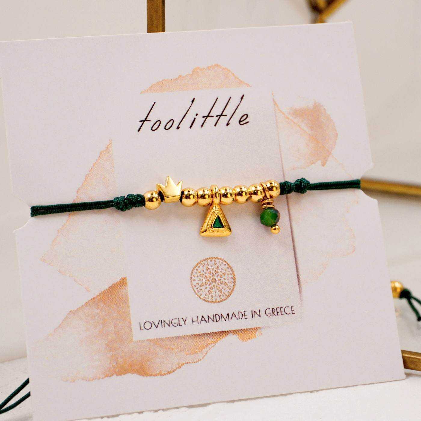 Βραχιόλι Toolittle – Μακραμέ Green Cord