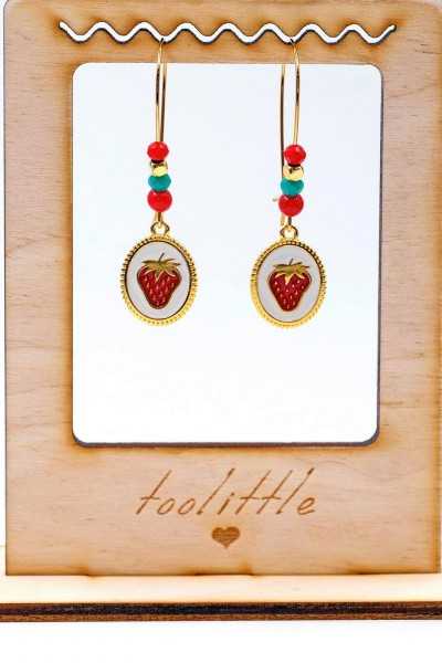 Σκουλαρίκια Toolittle – Enamel Strawberry
