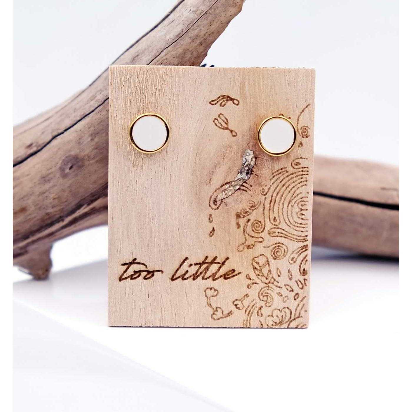 Σκουλαρίκια Toolittle – Καρφωτά "Midi Dots on Wood"