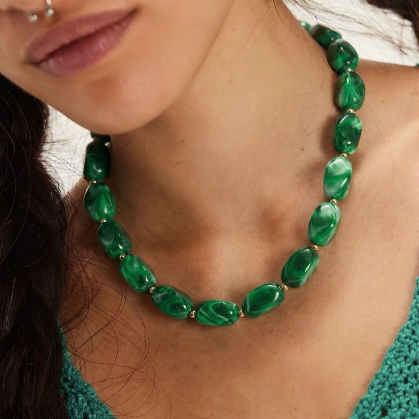 Κολιέ Toolittle – Stainless Steel Jewelry: Χειροποίητο με Πέτρες