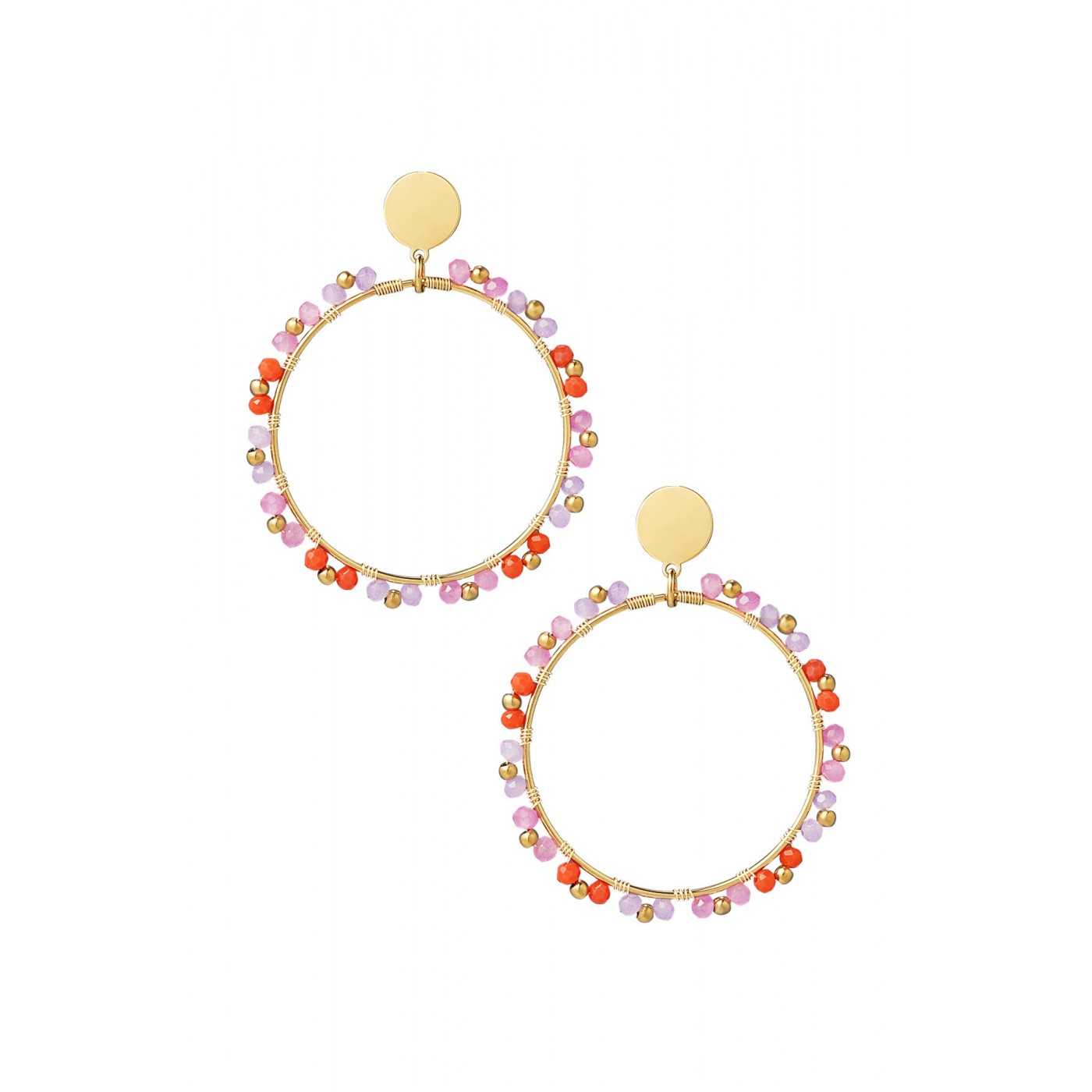 Σκουλαρίκια Toolittle – Κρίκοι Crystal Beads