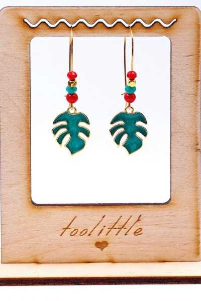 Σκουλαρίκια Toolittle – Enamel Leaf