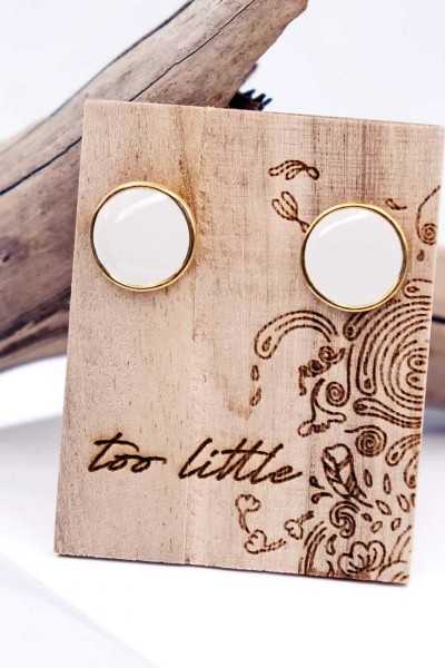 Σκουλαρίκια Toolittle – Καρφωτά "Maxi Dots on Wood"