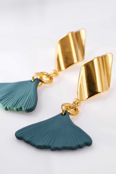 Σκουλαρίκια Toolittle – Κρεμαστά - Ginkgo Biloba Leaf