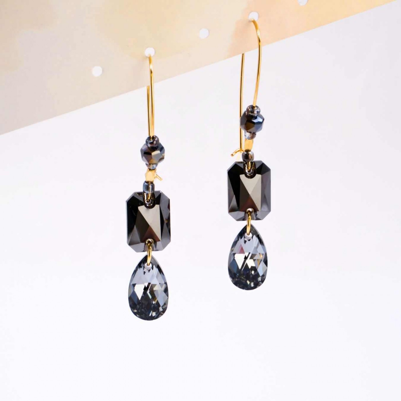Σκουλαρίκια Toolittle – Crystal Collection: - Γκρι Κρύσταλλα