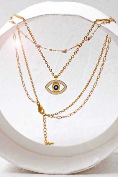 Κολιέ Toolittle – Διπλό Enamel Eye