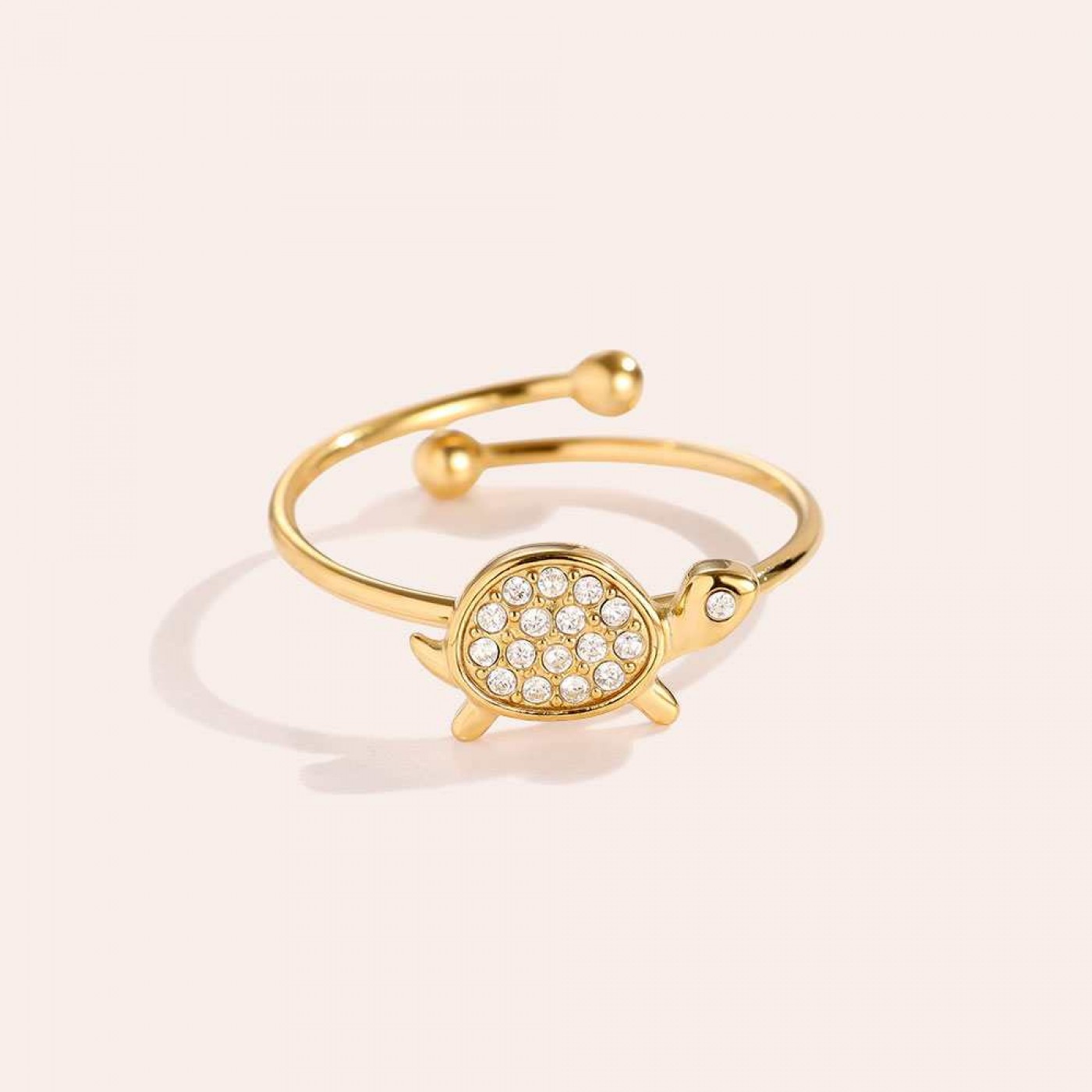 Δαχτυλίδι Toolittle – Ανοξείδωτο Ατσάλι – Θαλάσσια Χελώνα με Στρας