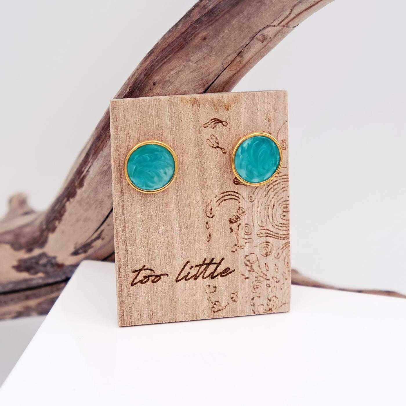 Σκουλαρίκια Toolittle – Καρφωτά "Maxi Dots on Wood"